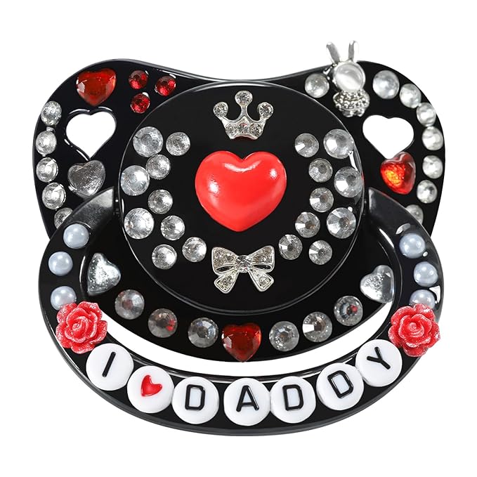 CutiePlusU Adult Sized Pacifier Dummy Big Shield DIY Handmade Black