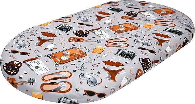 Ultra-Soft 2-Pack Stretchy Bassinet Sheets - Universal Fit for Halo Bassinest, Graco, Chicco & Most Bassinets (Rectangle/Oval/Hourglass) | Safe Snug Fit for Girls & Boys, Unisex Cradle Mattress Covers