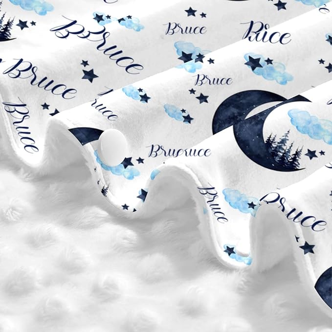 Personalized Baby Car Seat Canopy for Babies, Custom Name Baby Car Seats Covers for Boys Girls, Opening Minky Nursing Breastfeeding Cover for Infant, Carseat Canopies for Newborn (Moon Forest)