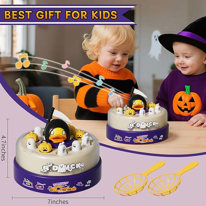 B.Duck Bounce and Catch Games, for Toddlers 3-5, Board Game for Kids Age 4-8, Interactive & Music Duck Games for 5-7 Boys Girls
