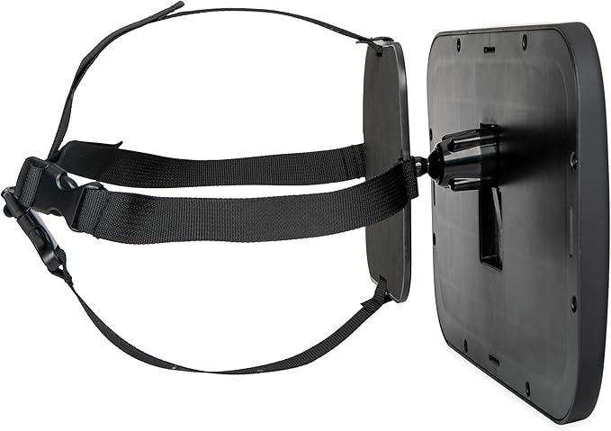 Nuby Adjustable Backseat Baby Mirror with Swivel Base for Easy Viewing, Quick Install, Shatter Resistant, Black (Pack of 2)