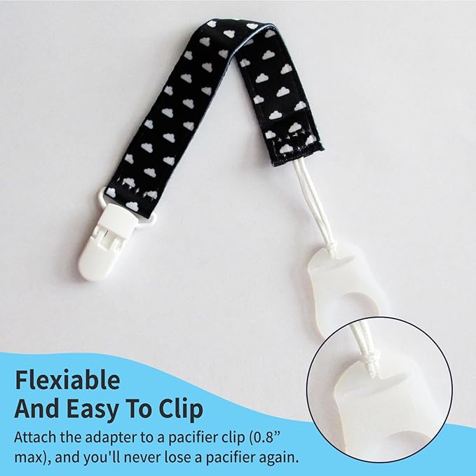 PUTSKA Pacifier Silicone Adapter Rings for Pacifier Holder and Clip MAM-Compatible