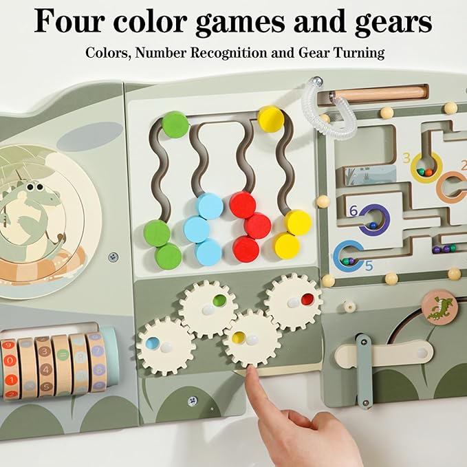 SHIERDU Sensory Wall Panel for Kids Activity Wall Busy Board Panels, Montessori Sensory Toys, Toddler Learning Activity Center