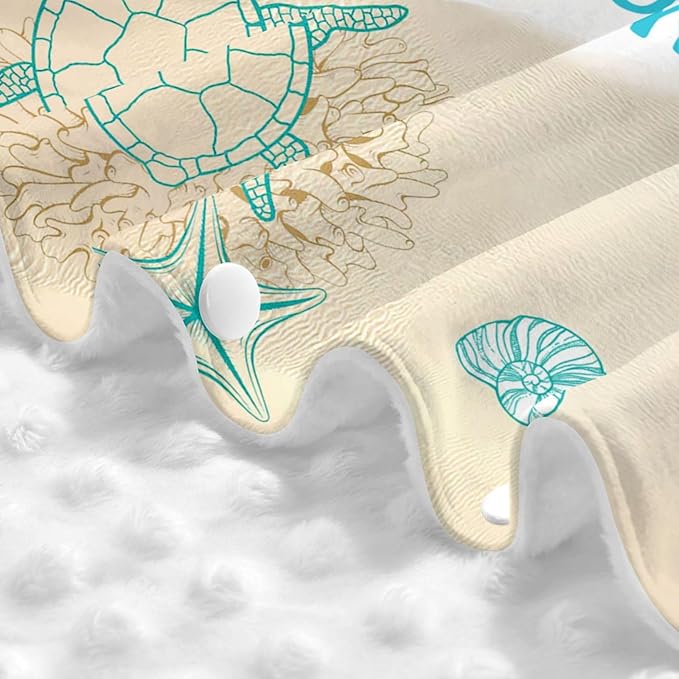 Custom Baby Car Seat Canopy with Name, Personalized Stroller Baby Car Seat Covers for Boys Girls, Minky Nursing Carseat Cover for Breastfeeding, Car Seat Canopies for Infant Newborn(Sea Turtle)