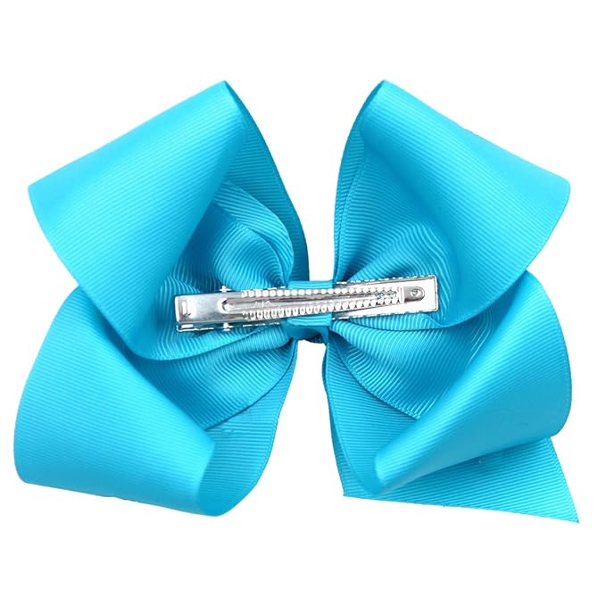 CÉLLOT 30Pcs Big 6 Inch Hair Bows for Girls Grosgrain Ribbon Bow Toddler Back to School Hair Accessories with Alligator Clips for Toddlers Schoolgirls Kids Teens