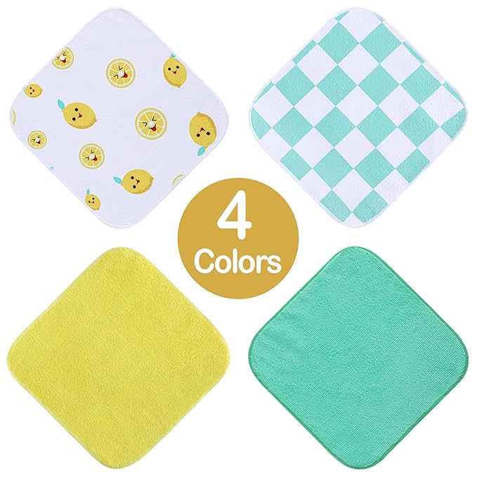 Viviland Baby Washcloths 24 Pack, Toddler Wash Cloths for Bath, Super Soft & Absorbent Bath Towel for Newborn and Infants, Baby Towels Care for Baby's Sensitive Skin