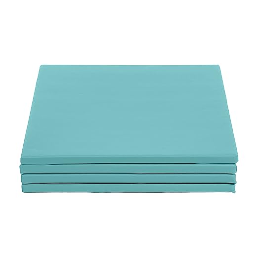 ECR4Kids SoftZone Play Patch Activity Mat Squares, Modular Playmat, Seafoam, 4-Pack