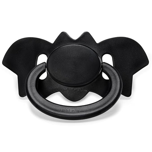 LittleForBig Bigshield Generation-II Adult Sized Pacifier - Baby Bat Pacifier Black