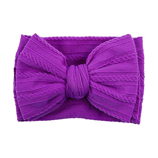 LemonSpace Handmade Fall Baby Girls Bows Soft Stretchy Nylon Hair Bands Hair Accessories Baby headbands with Bows for Newborn Baby Girls Infant Toddlers Kids(Purple)