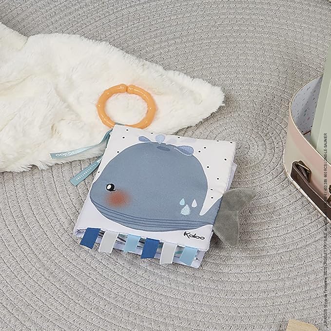 Janod Kaloo My First The Sad Whale Activity Book with Soft Cloth Pages and Textured Shapes- Learn About Feelings Ages 0+