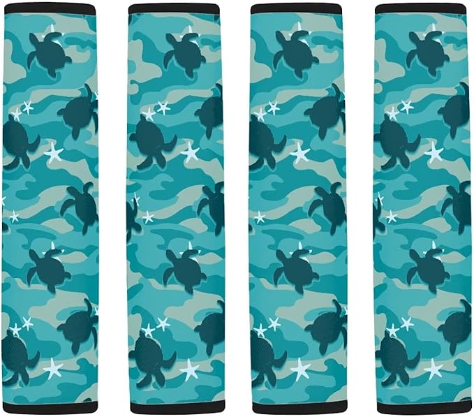 AFPANQZ Turtle Star Automotive Seat Belt Covers Pads 2 Piece for Adults Kids Youth Car Accessories Safety Seatbelt Cushion Pillow Universal Fit Backpack Straps Pads