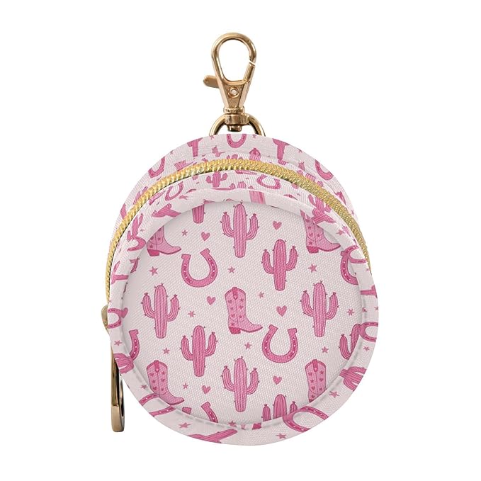 Western Boots Cactus Pink Print Pacifier Holder Case for Diaper Bag Portable Travel Pacifier Storage Case with Clip Newborn Baby Pouch for Baby Boys Girls Purse Outdoor
