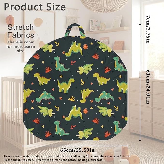 Newborn Lounger Cover, Green Dinosaur Soft Newborn Lounger Cover Removable Infant Lounger Cover Comfortable Lounger Slipcover Waterproof Infant Lounger Pillow for Boys Girls