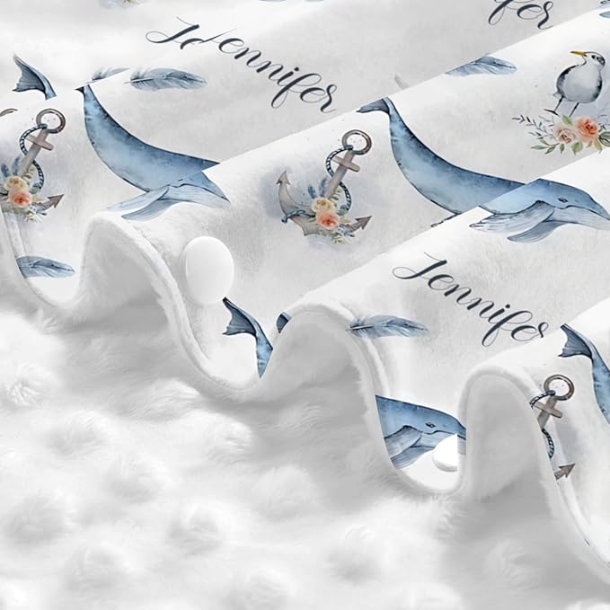 Personalized Baby Car Seat Canopy for Baby Girls, Custom Name Ocean Baby Car Seat Covers for Babies, Opening Minky Nursing Breastfeeding Cover for Infant, Carseat Canopies for Newborn