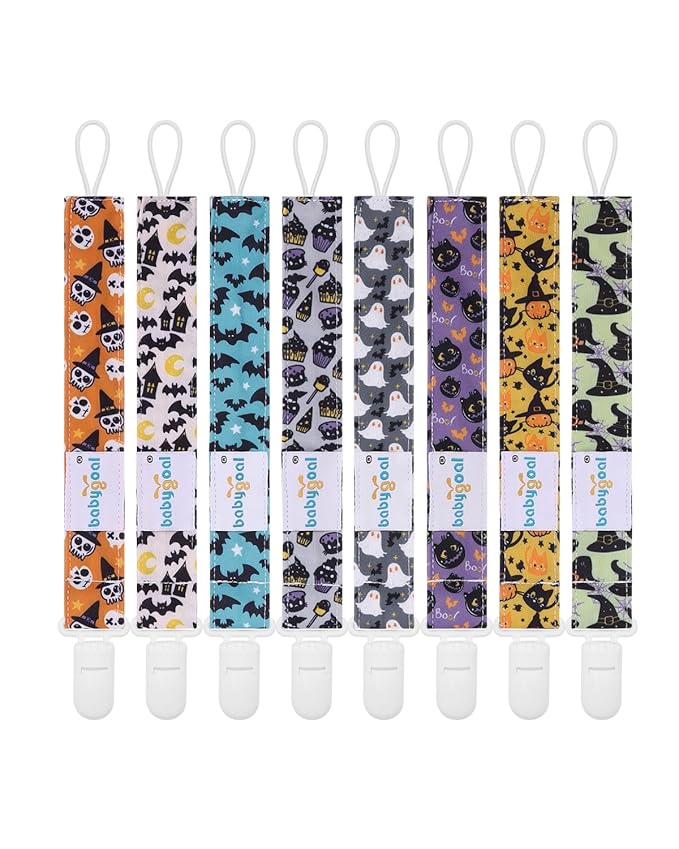 babygoal Baby Halloween Pacifier Clips 8 Pack 8PS30-B