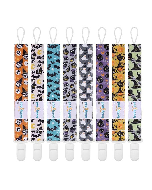 babygoal Baby Halloween Pacifier Clips 8 Pack 8PS30-B