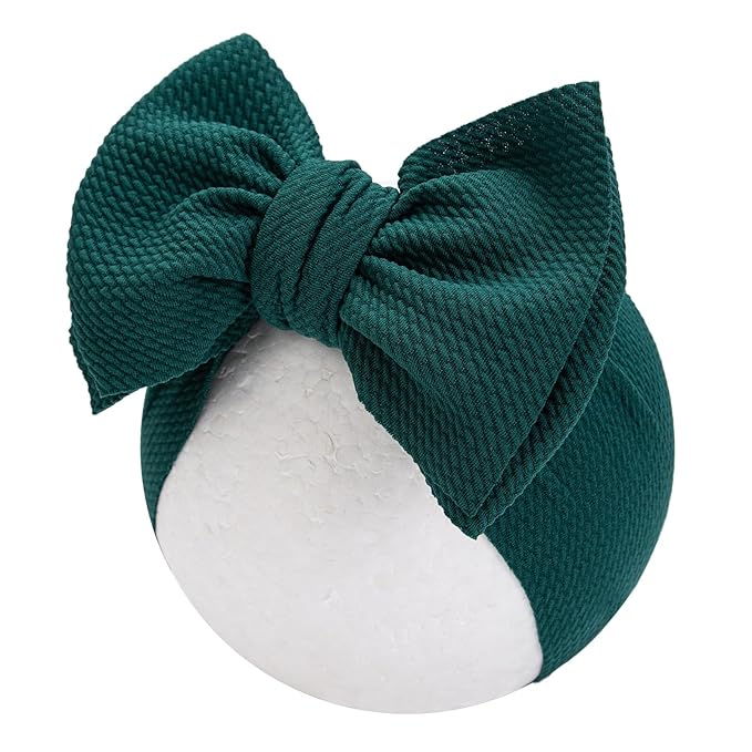 KIDOCHEESE Big Bows Baby Girl Headbands with Bows Elastics Nylon Hairbands Oversized Head Wraps Large Hair Bow Hair Accessories for Baby Girls Newborn Infant Toddlers Kids