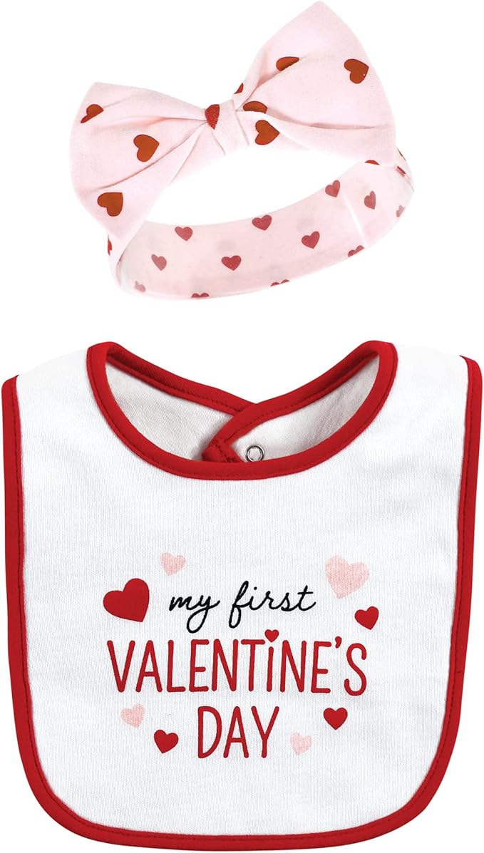 Hudson Baby Unisex Baby Cotton Bib and Headband Set