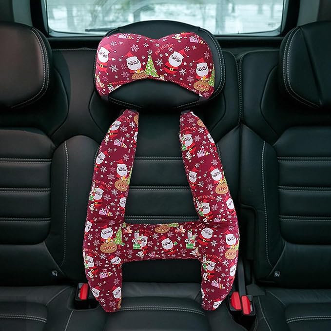 Generic Kids Car Seat Head Support H Shape Kids Neck Pillow - Kid Car Sleeping Head Support, 28x22in Car Travel Pillow with Headrest for Kids and Adults for Head, Neck, Arm Supports, Christmas