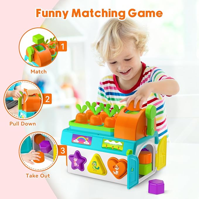 Musical SortingToys for 1 Year Old Boy, 1st First Birthday Boy Girl Gifts Presents, Montessori Educational Learning Toddler Toy for 1-2 Year Old, Fine Motor Skills Toy