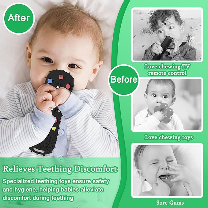 Baby Teething Toys Chew Toy,【BPA Free,CPC-Certified】 Silicone Remote Control and Game Controller Teethers for Toddlers, Infants, Boys, Girls, Baby's Christmas Gift