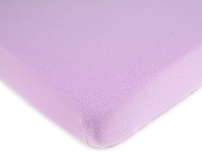 SheetWorld Fitted Baby Bassinet Sheet fits Graco Travel Lite Crib 20 x 30, 100% Cotton Jersey, Hypoallergenic, Butter Soft, Solid Lavender, Made in USA