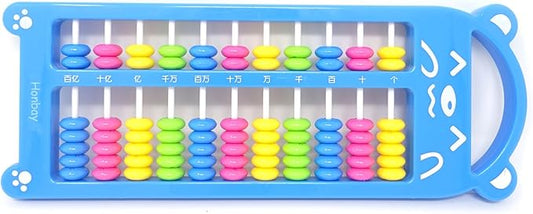 Honbay Cartoon Bear 11 Digits Plastic Chinese Abacus Soroban Arithmetic Tool Calculating Tool, Random Color