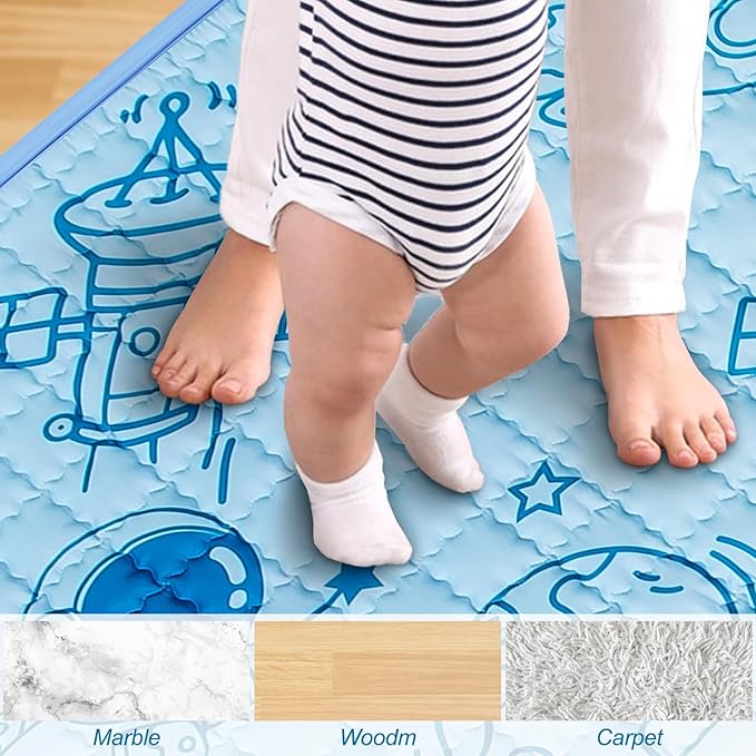 Baby Play Mat 71" X 59" Thick One-Piece Crawling Mat Baby Mat Floor Mat Non-Slip Cushioned Baby Playmat Fit for LIAMST, TODALE, YOBEST Playpen Machine Washable for Easy Care