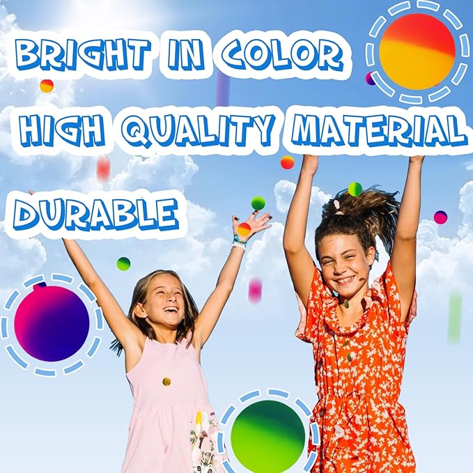 24 PCS 45mm Bouncy Balls for Kids,Jumbo Super Bouncy Balls,Large Rubber High Bouncing Balls in Bright Assorted Multi Colors for Boys Girls Birthday Party Favors Carnival Prizes