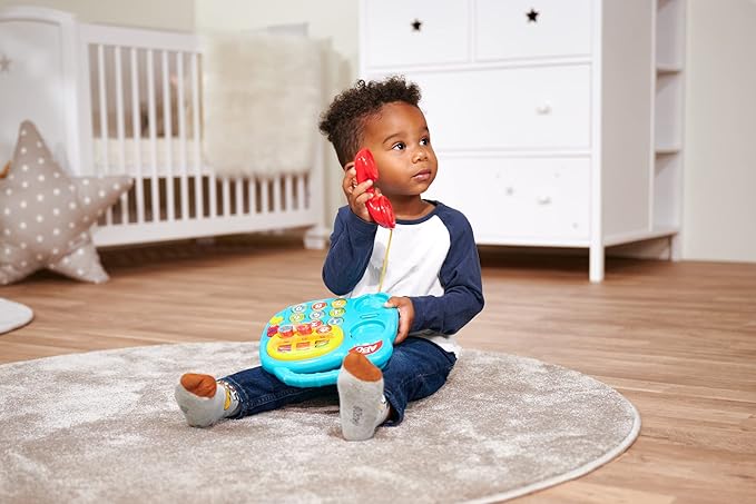 Simba 104010016 20 cm ABC Telephone/with Different Sounds/Rotating Picture Display, Multi-Coloured