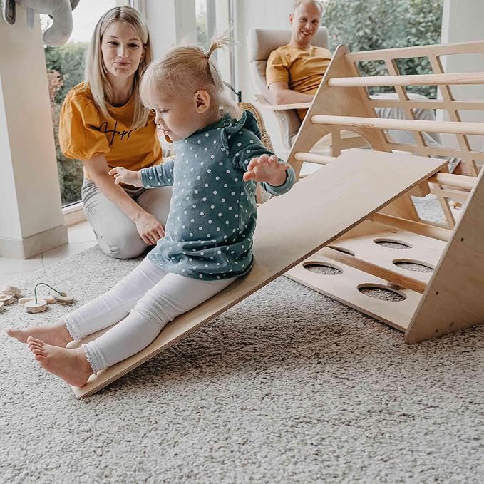 Climbing Triangle with a ramp, Montessori triangle climber, Montessori climber, climbing frame, children indoor play gym,