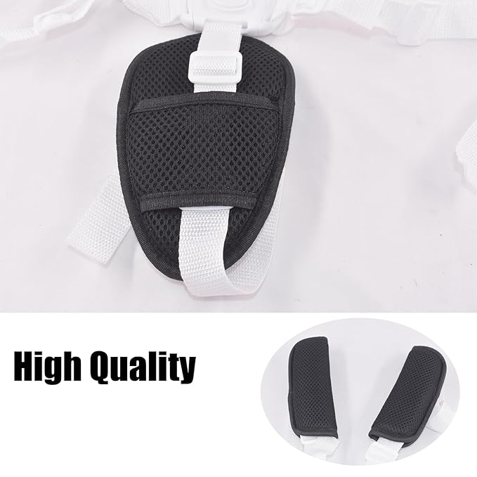 3 in 1 Car Seat Strap Covers, Stroller Belt Covers for Baby Kids, Baby Shoulder Strap and Crotch Harness Pads, Car Seat Strap Covers for Car Seats, Pushchair, Stroller Belts (Black)