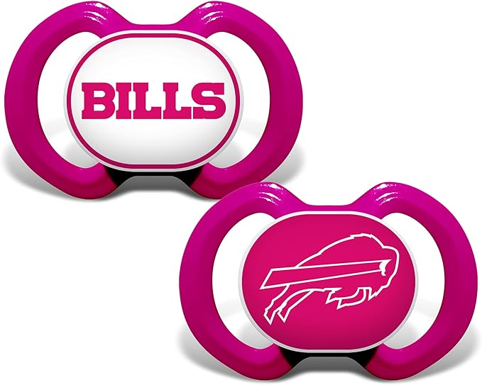 Baby Fanatic Infant Pacifier 2-Pack - Official NFL Buffalo Bills Team Gear, Orthodontic Silicone