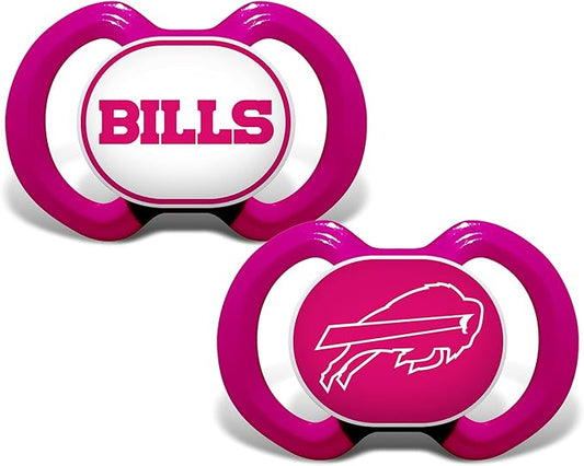 Baby Fanatic Infant Pacifier 2-Pack - Official NFL Buffalo Bills Team Gear, Orthodontic Silicone