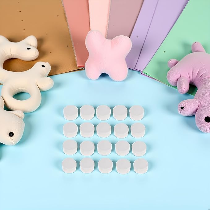 20Pcs White Rattle Box Noise Maker Insert Squeaker Plastic Ring Box Repair Fix Rattle Accessories (20mm) Rattles and Plush Rings
