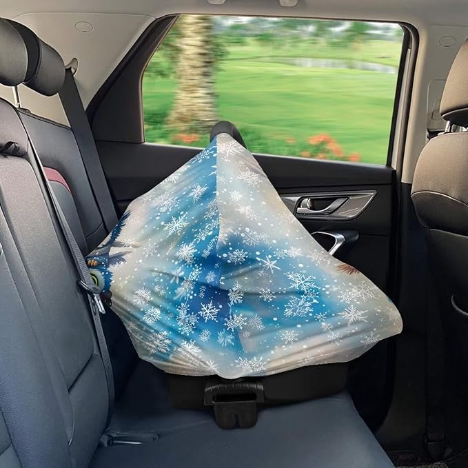 AFPANQZ Owl Nursing Cover Breastfeeding Scarf Baby Car Seat Covers for Boys Girls Infant Carseat Canopy Stretchy Soft Breathable Multi-Use