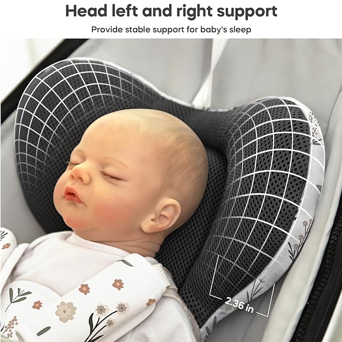 Infant Insert Compatible with 4moms RockaRoo and MamaRoo Multi-Motion Baby Swing for Newborn,Soft & Cool Mesh Fabric, Reversible Design,Newborn Insert with Head and Body Support,Machine Washable