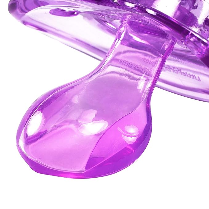 LittleForBig BigShield Adult Sized Pacifier Candy Gloss Pacifiers Set - Blue and Purple