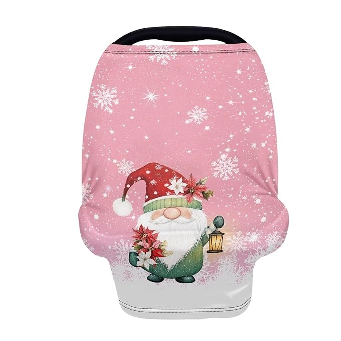 AFPANQZ Christmas Day Baby Car Seat Cover Stretchy Nursing Breastfeeding Covers Shopping Cart High Chair Stroller Covers Infinity Scarf Sunshade Car Seat Canopies
