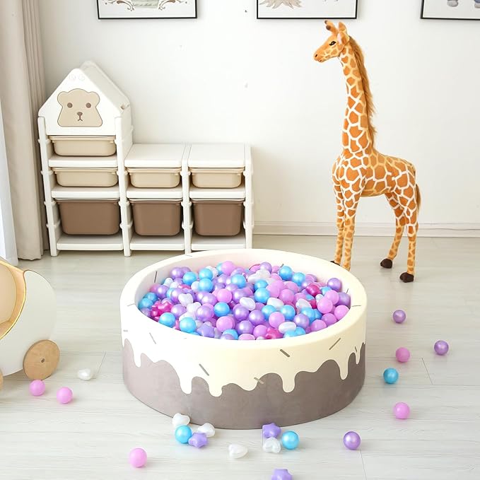 GOGOSO Ball Pit Balls,Plastics Balls for Ball Pit, Stars Hearts Shape for PastelBall for Toddlers Kids