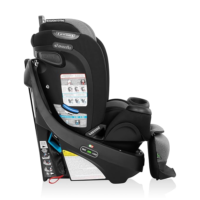 Evenflo Gold Revolve360 Extend All-in-One Rotational Car Seat with SensorSafe (Moonstone Gray)