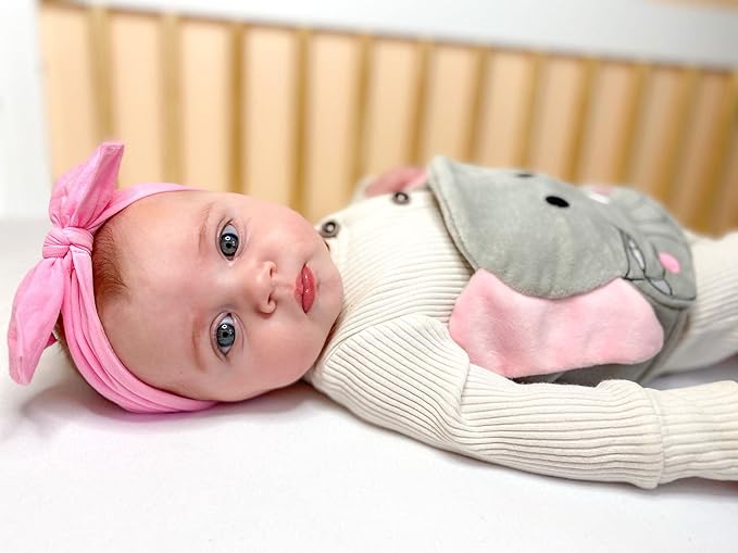 Baby Colic, Gas and Upset Stomach Relief, Baby Heated Tummy Wrap for Newborns - Belly Hugger - Infant Swaddling Belly Belt, Heating Pad with Soothing Warmth for Fussy Infants (Elephant)