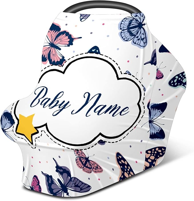 Baby Car Seat Stroller Cover Nursing Cover New Mom Breastfeeding Scarf Soft Stretchy Infant Carrier Cover Car Canopy Coverage