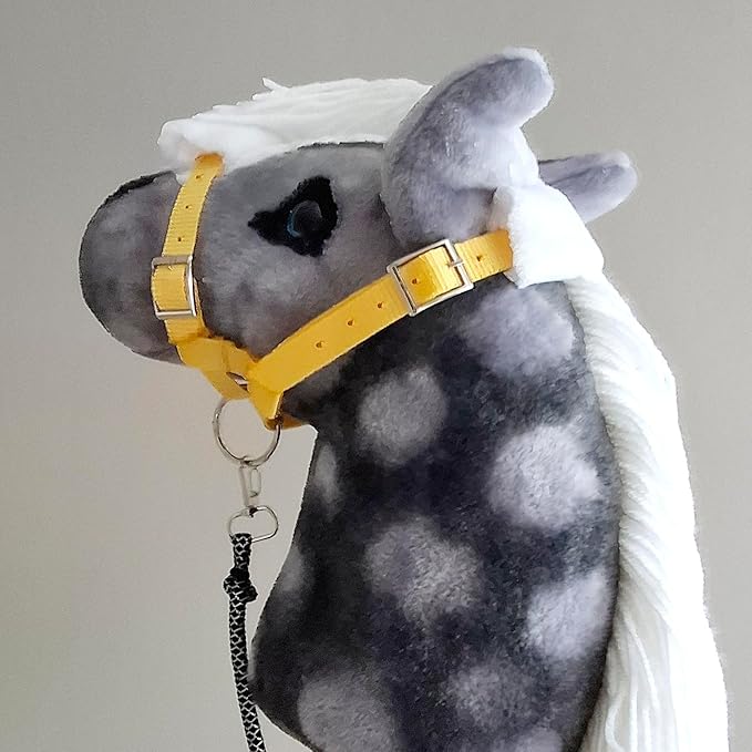 Yellow Hobby Horse Halter | Tacks for Stick Horse | Hobbyhorse Accessory