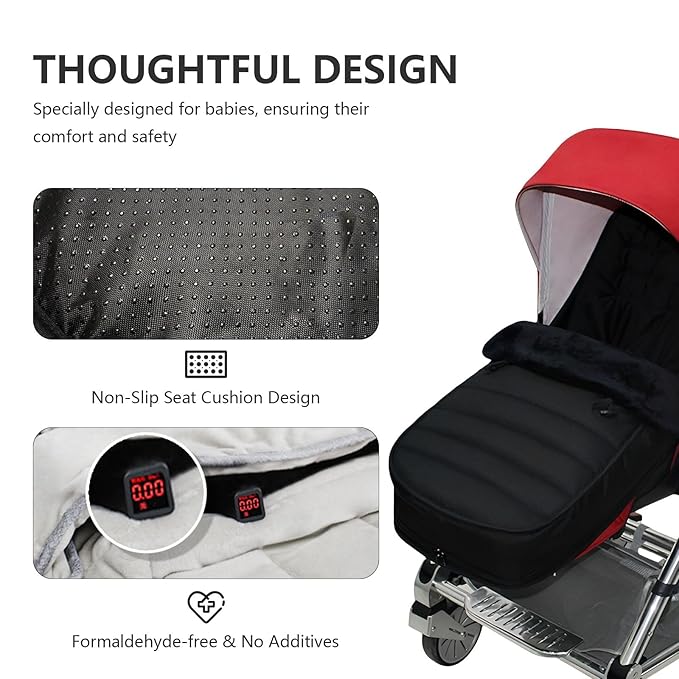 Warm & Cozy Winter Stroller Cover - Waterproof Bunting Bag for Baby with Soft Ultra-fine Fleece & Universal Fit for Strollers - Protective Footmuff Blanket for Ultimate Comfort in Wind, Rain & Snow