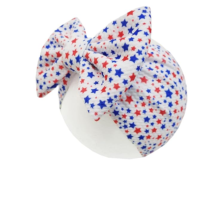 4th of July Bows for Baby Girls Headband, Newborn Bows Headbands Baby Hair Bows Hairbands Hair Accessories.(FD104-4th of July)