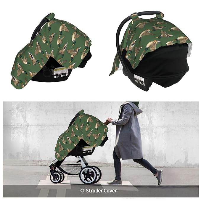 Mallard Ducks Flying Baby Car Seat Canopy Nursing Cover for Newborn Car Seat Breastfeeding Covers Blanket Newborn Shower Gift