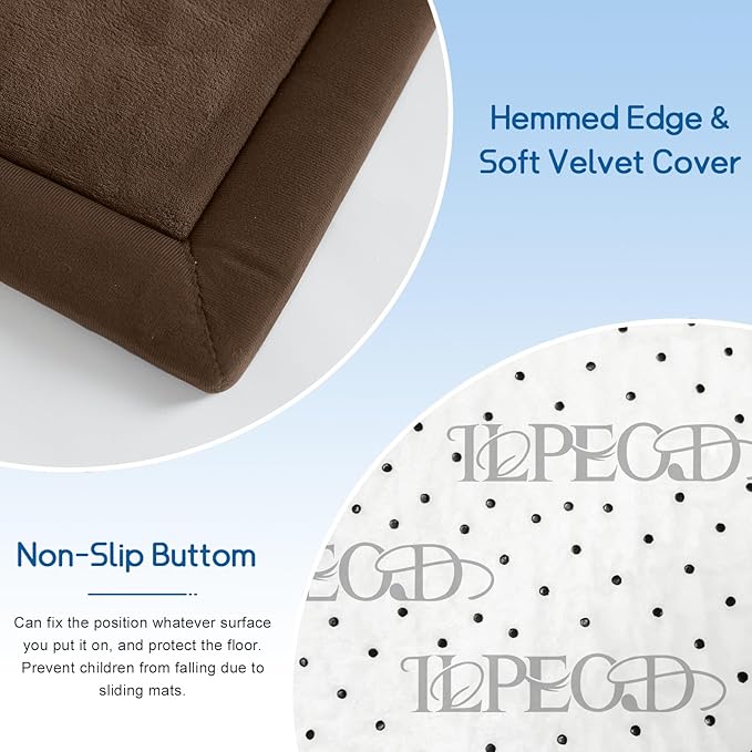 Baby Play Mat for Floor Nursery Rug Muscle Mat Area Rug Playroom Rug 65"x50" Playpen Mat Memory Foam 1.3" Thick Crawling Mat for Babies,Toddlers, Infants, Kids,Chestnut