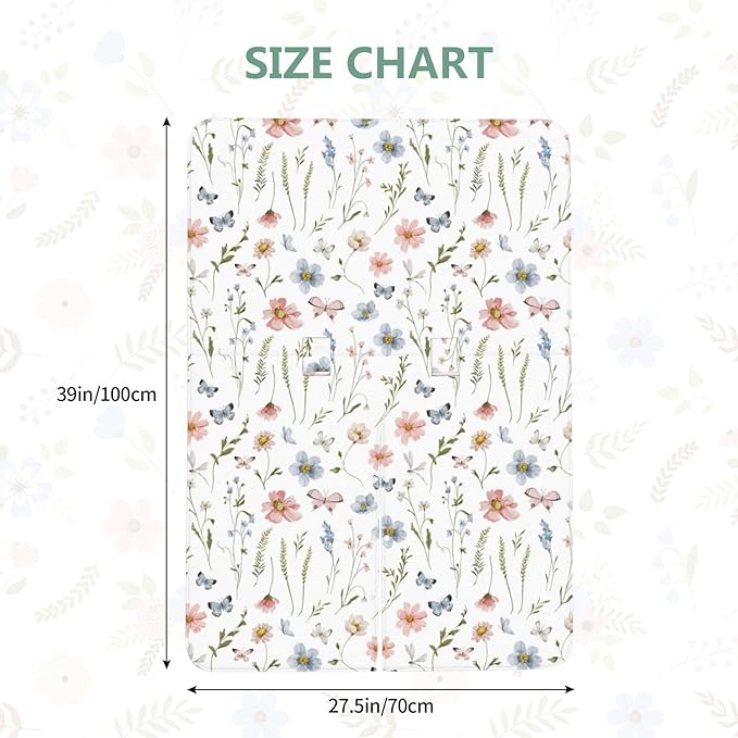 Wildflower Carseat Covers Baby, Winter Carseat Cover for Baby, Minky Baby Car Seat Cover for Boy & Girl, Peekaboo Opening Car Seat Canopy for Newborn, Boho Multi Use Mom Nursing Cover, Wildflower