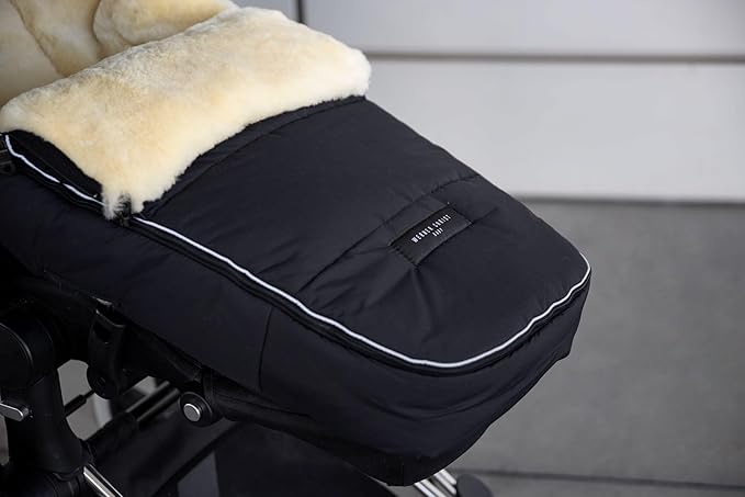 Werner Christ Baby Sheepskin footmuff FLIMS Luxe - Full Medical Sheepskin footmuff for Buggy (from 6 to 36 mo.), Medical Fur, Universal with Long Slits